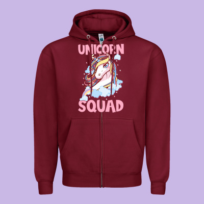 Unicorn Squad Zipper Hoodie Designed By Bettercallsaul