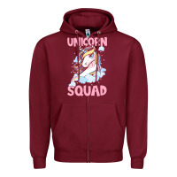 Burgundy Unicorn Squad Zipper Hoodie - Bettercallsaul