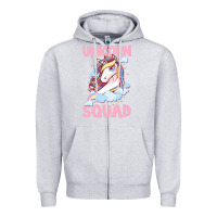 Heather Grey Unicorn Squad Zipper Hoodie - Bettercallsaul