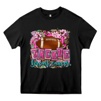 Black tackle breast cancer Heavy Core Tee - AdoDesignShop