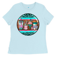 Baby Blue nurse car coasters Ladies Tee - AdoDesignShop