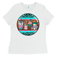 White nurse car coasters Ladies Tee - AdoDesignShop