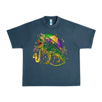 Midnight Navy mardi gras tree rex Urban Heavy Tee - MaliasSmallBusiness