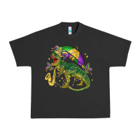 Pigment Black mardi gras tree rex Urban Heavy Tee - MaliasSmallBusiness