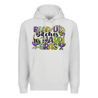 Dove Grey bead up bitches its mardi gras Premium Hoodie - CowGirlArtShop