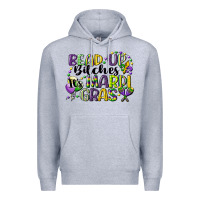 Heather Grey bead up bitches its mardi gras Premium Hoodie - CowGirlArtShop