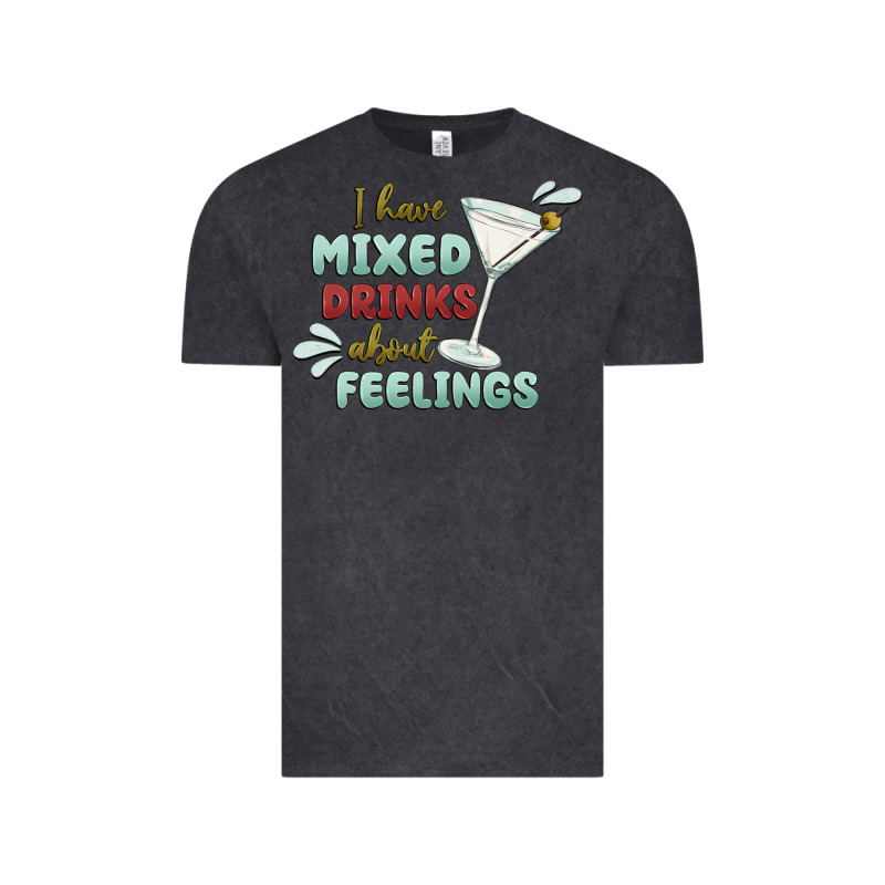 I Have Mixed Drinks About Feeling Vintage Tee by MaliasSmallBusiness | Teevron