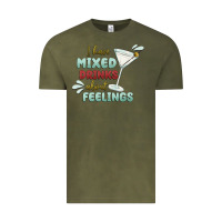 Vintage Olive i have mixed drinks about feeling Vintage Tee - MaliasSmallBusiness