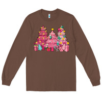 Chestnut Pink Christmas trees Long Sleeve Tee - NancyCooperArtShop