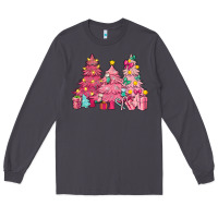 Smoke Pink Christmas trees Long Sleeve Tee - NancyCooperArtShop