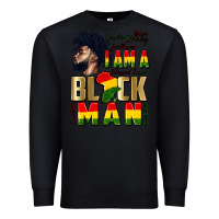 Black i am a black man Premium Sweatshirt - CowGirlArtShop
