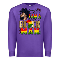 Purple i am a black man Premium Sweatshirt - CowGirlArtShop