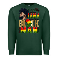 Sports Green i am a black man Premium Sweatshirt - CowGirlArtShop
