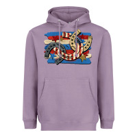 Lavender 4th of july horseshoe Heavyweight Hoodie - CowGirlArtShop