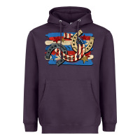 Plum 4th of july horseshoe Heavyweight Hoodie - CowGirlArtShop