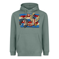 Sage 4th of july horseshoe Heavyweight Hoodie - CowGirlArtShop