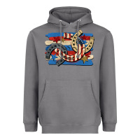 Storm 4th of july horseshoe Heavyweight Hoodie - CowGirlArtShop