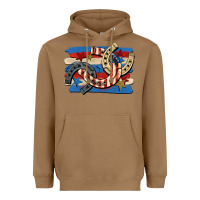 Toasted Coconut 4th of july horseshoe Heavyweight Hoodie - CowGirlArtShop