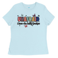 Baby Blue unafraid Ladies Tee - JahusDesignShop