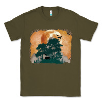 Army Green wilderness leopard Classic Tee - MaliasSmallBusiness