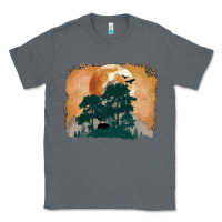 Charcoal Heather wilderness leopard Classic Tee - MaliasSmallBusiness