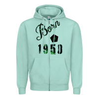 Seafoam Born In 1950 Zipper Hoodie - Bettercallsaul