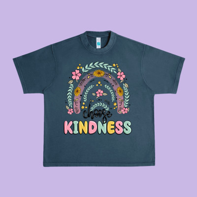 Choose Kindness Urban Heavy Tee Designed By Maliassmallbusiness