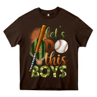 Chocolate Brown let's do this boys field baseball Heavy Core Tee - BundleAndBundleShop