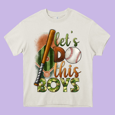 Let's Do This Boys Field Baseball Heavy Core Tee Designed By Bundleandbundleshop
