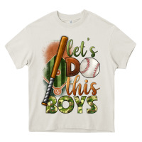 Cream let's do this boys field baseball Heavy Core Tee - BundleAndBundleShop