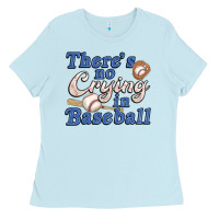 Baby Blue theres no crying in baseball Ladies Tee - JahusDesignShop