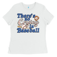 White theres no crying in baseball Ladies Tee - JahusDesignShop