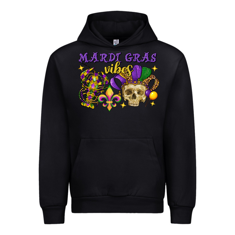 Mardi Gras Vibes Skull Urban Hoodie by FaDigitalArtStudio | Teevron