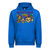 Cobalt mardi gras vibes skull Urban Hoodie - FaDigitalArtStudio