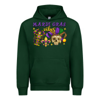 Forest Green mardi gras vibes skull Urban Hoodie - FaDigitalArtStudio