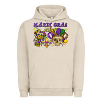 Pigment French Oak mardi gras vibes skull Urban Hoodie - FaDigitalArtStudio