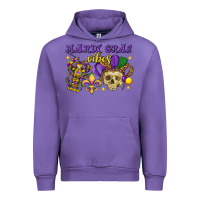 Tulip mardi gras vibes skull Urban Hoodie - FaDigitalArtStudio