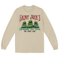 Mushroom Saint Nick's Christmas Tree Farm Long Sleeve Tee - MaliasSmallBusiness