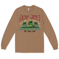 Toasted Coconut Saint Nick's Christmas Tree Farm Long Sleeve Tee - MaliasSmallBusiness