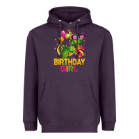 Plum 6th birthday girl t rex pink Heavyweight Hoodie - CowGirlArtShop