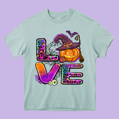 Halloween Love Heavy Core Tee Designed By Adodesignshop