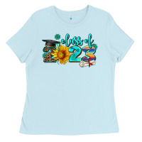Baby Blue western sunflower class of 2023 Ladies Tee - AdoDesignShop