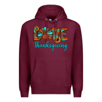 Burgundy love thanksgiving Premium Hoodie - JahusDesignShop