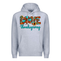 Heather Grey love thanksgiving Premium Hoodie - JahusDesignShop