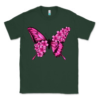 Sports Green Floral pink butterfly Classic Tee - NancyCooperArtShop