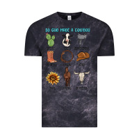Cloud Black so god made a cowboy Vintage Tee - MaliasSmallBusiness