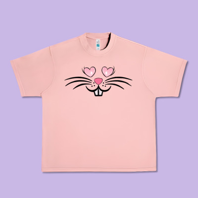 Bunny Face Easter Urban Heavy Tee Designed By Maliassmallbusiness