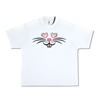 White bunny face easter Urban Heavy Tee - MaliasSmallBusiness