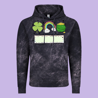 St Patrick's Trio Name Patch Vintage Hoodie Designed By Maliassmallbusiness
