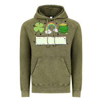 Vintage Olive st patrick's trio name patch Vintage Hoodie - MaliasSmallBusiness